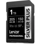Karta pamięci SDXC Lexar Professional SilverP UHS‑I 1 TB, odczyt 205 MB/s, zapis 150 MB/s, UHS‑I