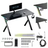 Biurko gamingowe NanoRS z podświetleniem LED 120x60cm RS10
