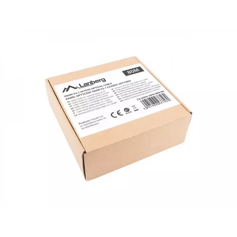 KABEL HDMI M/M V2.1 80M 8K CZARNY OPTYCZNY AOC LANBERG