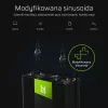 Przetwornica napięcia zielony Cell INV10 2000 W, 12 V DC na 230 V AC, wyjście typu C, 50 Hz, czarna