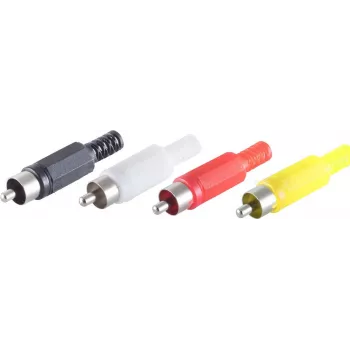 Złącze przewodowe RCA ShiverPeaks BS51400-SET czarny czerwony biały żółty