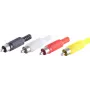 Złącze przewodowe RCA ShiverPeaks BS51400-SET czarny czerwony biały żółty