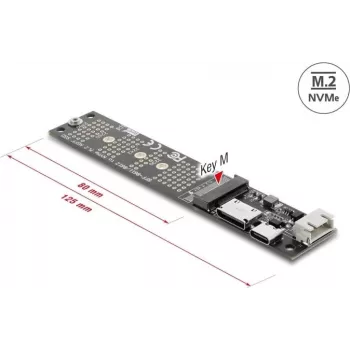 DELOCK Adapter konwerter OCuLink do M.2 Key M NVMe SSD (model 64291)