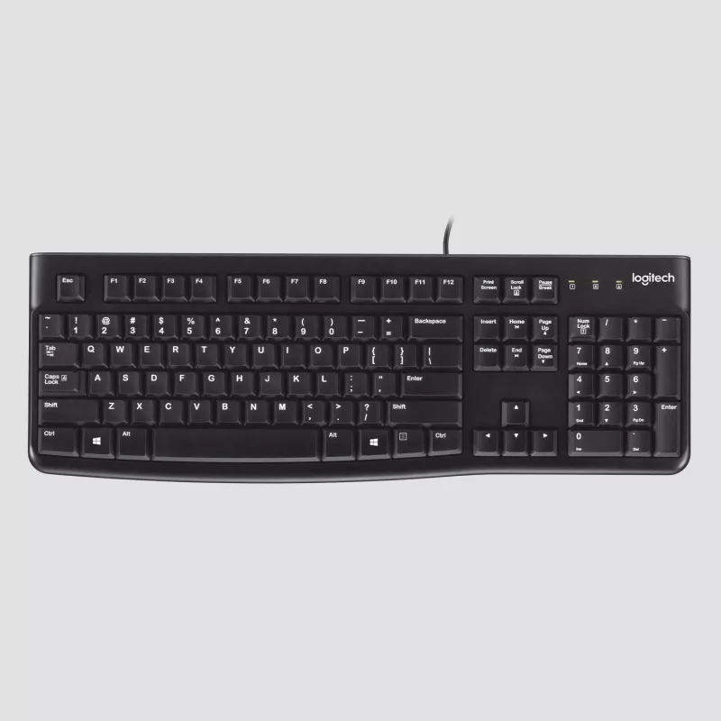 Logitech Desktop MK120 Combo, czarny, przewodowy, szwajcarski, 920-002504
