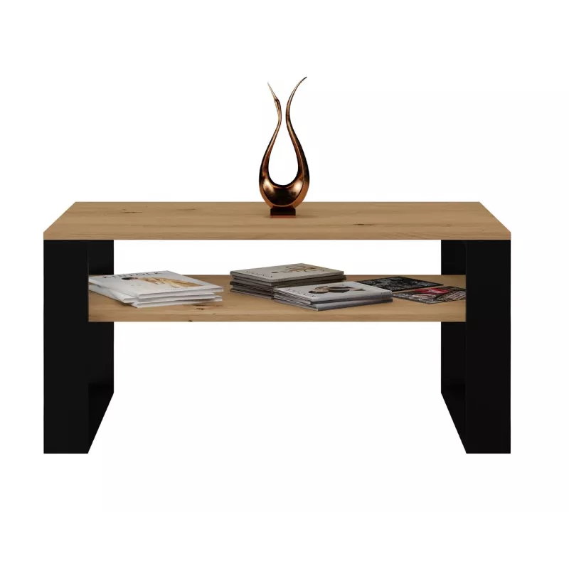 Topeshop MODERN 1P ART CZ stolik kawowy / boczny / narożny Stolik kawowy kształt prostokątny 2 noga/nogi