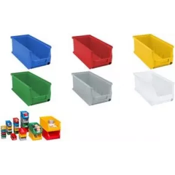 Pojemnik magazynowy allit 456291, plastikowy pojemnik na części 125×150×320 mm, czerwony