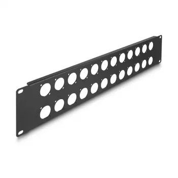DeLOCK akcesorium do panelu krosowego 88055 montaż w szafie rack 2U czarny