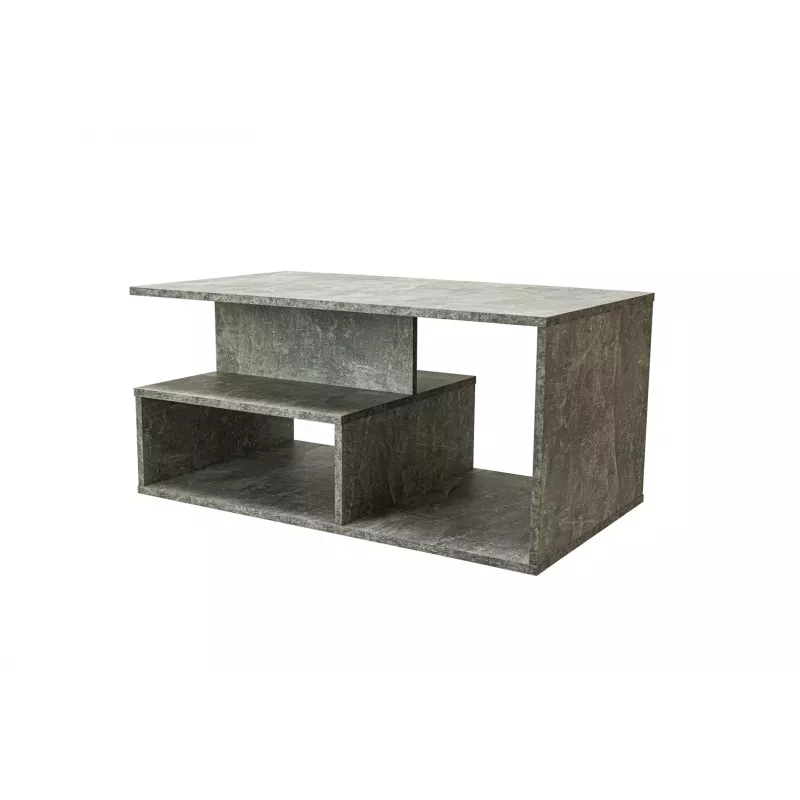 Stolik kawowy Top e Shop PRIMA BETON, blat o swobodnym kształcie, taupe, 900×510×430 mm, 1 noga