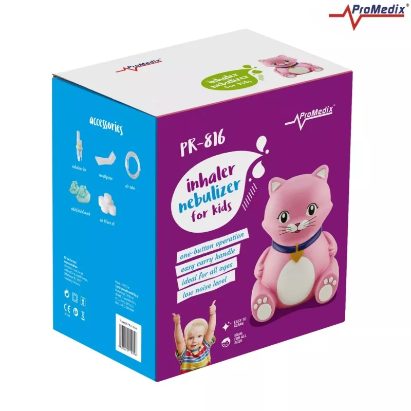 Inhalator nebulizator ProMedix PR-816 kompaktowy design dla dzieci, model PR-816