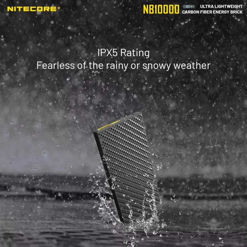 Przenośny Power Bank Nitecore NB10000 — 10000 mAh, USB-A + USB-C, łączna moc wyjściowa 38 W, szary