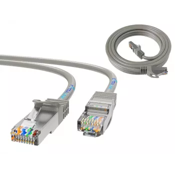 Kabel krosowy Ethernet Extralink Cat 5e UTP, 10 m, RJ-45–RJ-45, szary