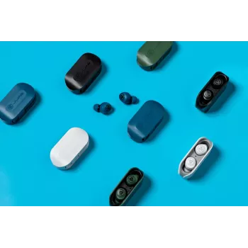 JLab IEUEBGOAIRRWHTGRY82 Słuchawki i zestaw słuchawkowy bezprzewodowe douszne Musik USB Type-A Bluetooth Biały (IEUEBGOAIRRWHTGRY82)