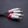 Kabel audio Qoltec 52338 2m 2xRCA czarny