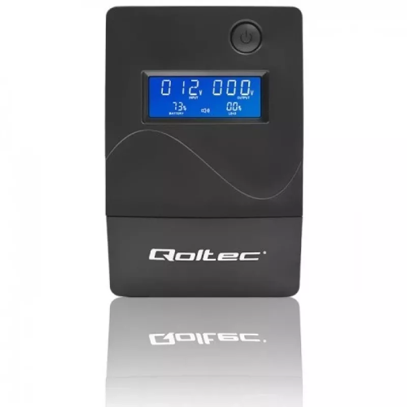 Qoltec Monolith zasilacz awaryjny (UPS) Online 1 kVA 600 W 2 gniazda SCHUKO