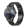 Smartwatch Colmi L28 z czarną kopertą i czarną stalową bransoletą