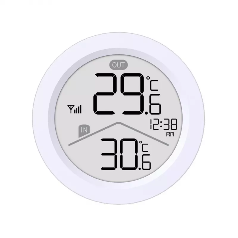 Bezprzewodowa stacja pogodowa GreenBlue, temperatura wewn./zewn., zegar, wybór °C/°F, zasięg do 60 m, GB162