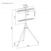Uchwyt montażowy SBOX FS-1246F nachylenie 45–65°, udźwig 32 kg, platforma 600×400 mm