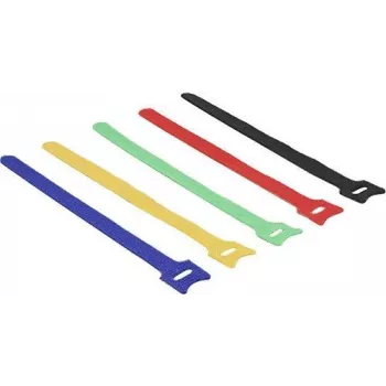 Opaska kablowa DeLOCK 18635 Nylon Czarny Niebieski Zielony Czerwony Żółty