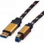 Kabel USB ROLINE Gold - USB Typ B (M) do USB Typ A (M)