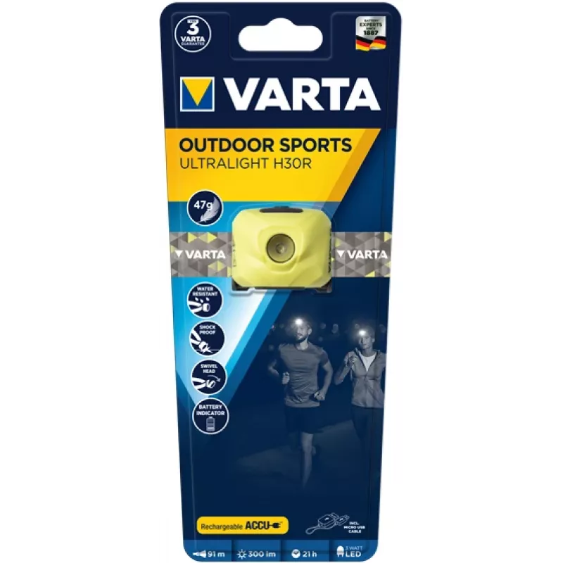 Lampa czołowa Varta OUTDOOR SPORTS ULTRALIGHT H30R Lime