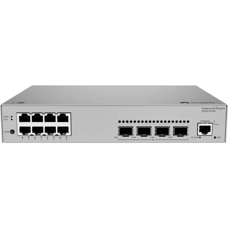 Przełącznik gigabitowy Huawei S220-8T4S, 4x SFP 8x LAN, 4x SFP