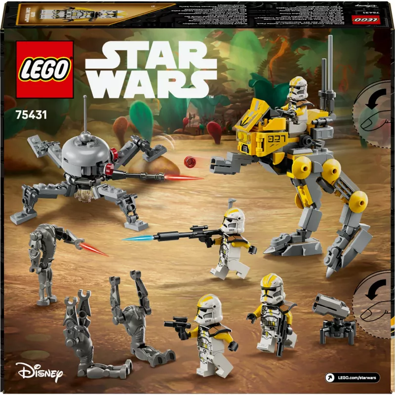 LEGO Star Wars zestaw Bitwa Oddziału Klonów 327. Korpusu Gwiezdnego 75431 — 258 elementów, 7 minifigurek, wiek 7+