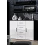 Cama komoda do salonu UNI czarny/biały połysk