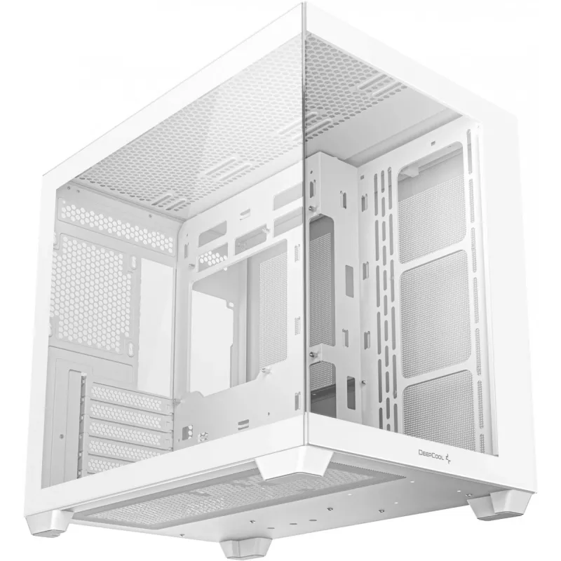Obudowa PC DeepCool CG530 WH Midi Tower — ATX/Micro ATX/ITX, szkło hartowane, 2 wnęki 3,5 cala + 3 wnęki 2,5 cala, obsługa GPU do 410 mm