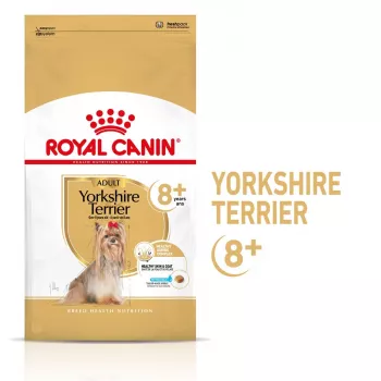 Sucha karma dla psa Royal Canin Yorkshire Terrier 8+ 1.5 kg — drób, senior małej rasy, 29% białka, 18% tłuszczu