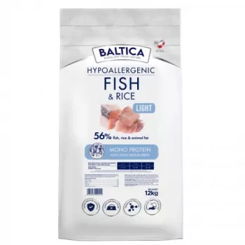 BALTICA Nutraceutic Hypoalergiczna Light M Ryba z ryżem - sucha karma dla psów - 12kg