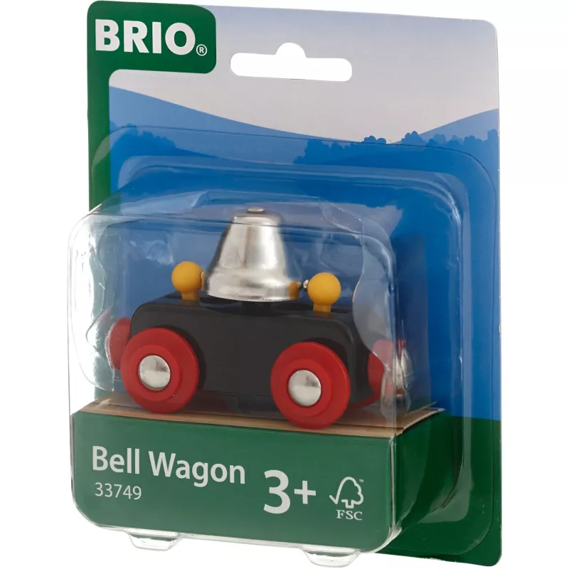 Drewniany wagonik pociągu BRIO 33749 z dzwonkiem