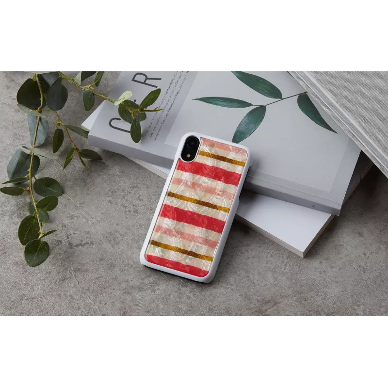 Etui ochronne na smartfona iKins do iPhone XR — wzór Short Cake, białe