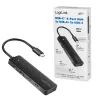 Hub USB-C, 4-porty 2x USB-A, 2x USB-C, Czarny