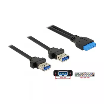 Kabel USB DeLOCK 85244 0,8 m czarny