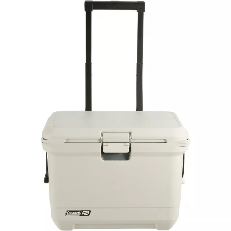 Coleman Pro 55QT Walizkowa lodówka na kółkach biała 52L 120h