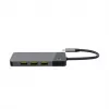 Hub USB Type‑C zielony Cell HUBGC01 — 7 portów: 3×USB‑A 3.2 Gen 1, 1×USB‑C 3.2 Gen 1, HDMI, czytnik microSD+SD — srebrny