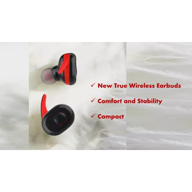 Słuchawki douszne V.Silencer Ture Wireless czarno-czerwone
