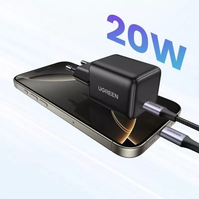UGREEN X512 20W GAN 1x ładowarka sieciowa USB-C - czarna