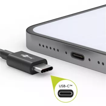 Goobay 51243 Kabel USB 2 m USB 2.0 USB C Czarny (51243)