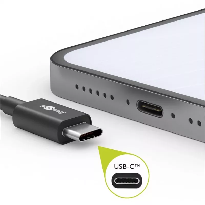 Goobay 51243 Kabel USB 2 m USB 2.0 USB C Czarny (51243)
