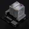 Jonsbo HX6280 chłodzenie CPU, PWM, RGB - 130mm, białe