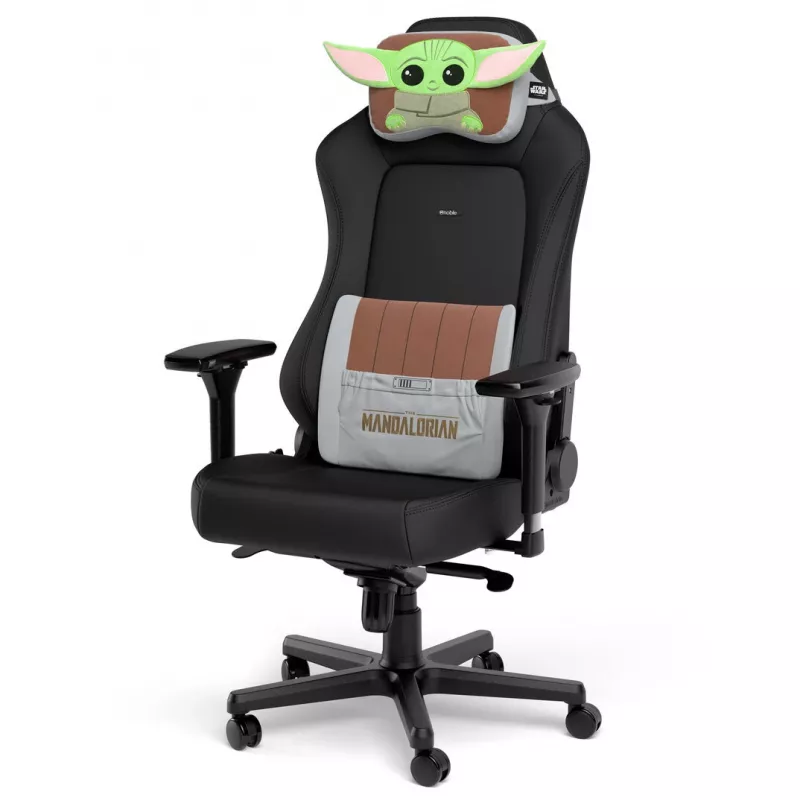 zestaw poduszek z pianki memory noblechairs Grogu Edition - poduszka siedziska i podpora lędźwiowa