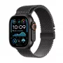 Apple Watch Ultra 2 GPS + Cellular 49mm Czarna Koperta z Tytanu z Czarną Bransoletą Milanese Loop - M