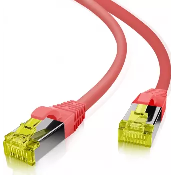 Kabel sieciowy Helos 338723 RJ-45 Cat6a 7 m Czerwony Żółty
