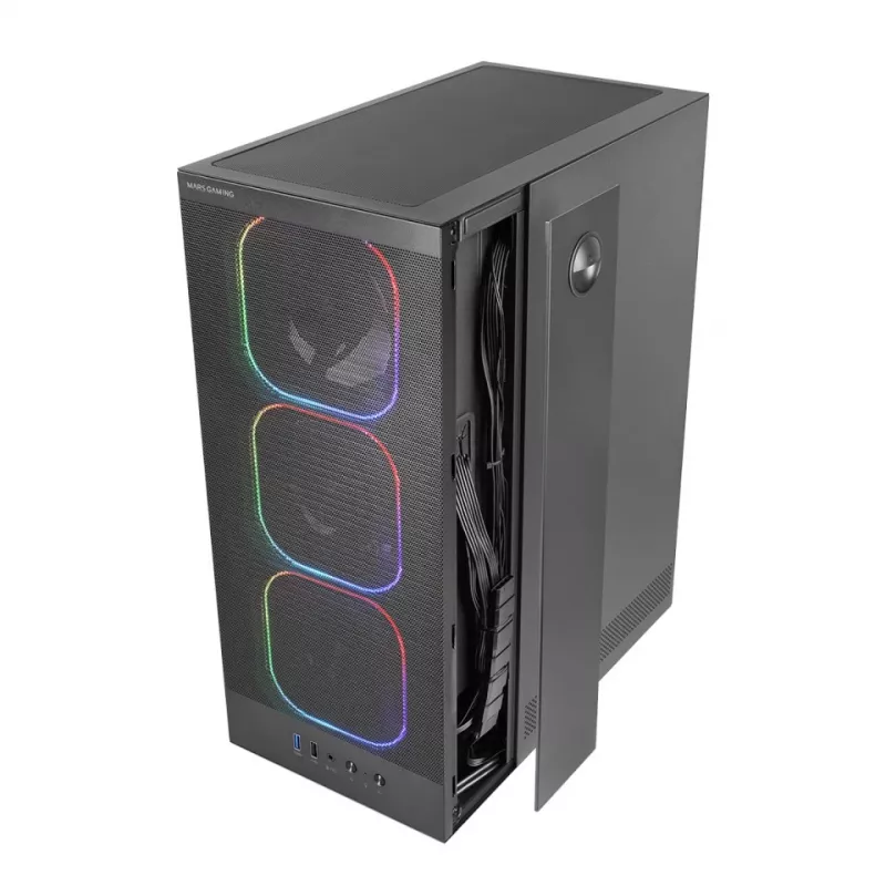 Obudowa PC TACENS MARS MC-NEBULA Midi Tower z hartowanym szkłem, cztery wentylatory 120 mm aRGB, obsługa ATX, GPU do 30,2 cm