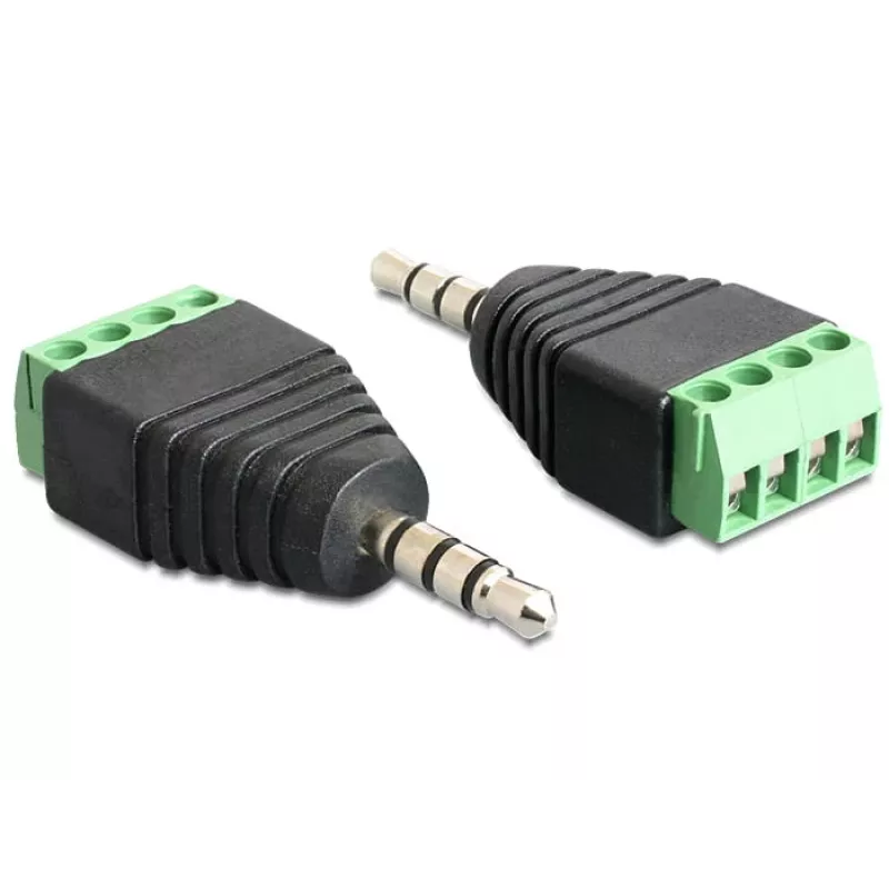 Przejściówka DeLOCK 65453 3,5 mm 4-pin czarno-zielona