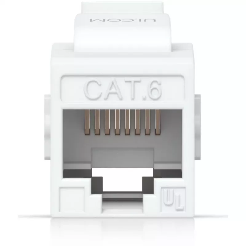 UBIQUITI CAT6 KEYSTONE COUPLER, 12-PACK. PRZELOTOWY MODUŁ KEYSTONE CAT6 DO BEZSZWOWEGO ŁĄCZENIA ZAKOŃCZONYCH FABRYCZNIE KABLI ETHERNET
