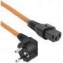 ACT Przewód zasilający CEE 7/7 męski (kątowy) - C13 IEC Lock pomarańczowy 2 m, EL247S