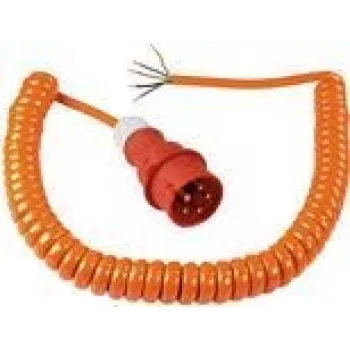 Kabel spiralny budowlany AS Schwabe 70431 — CEE 400V 16A, IP44, przewód spiralny do zastosowań placowych