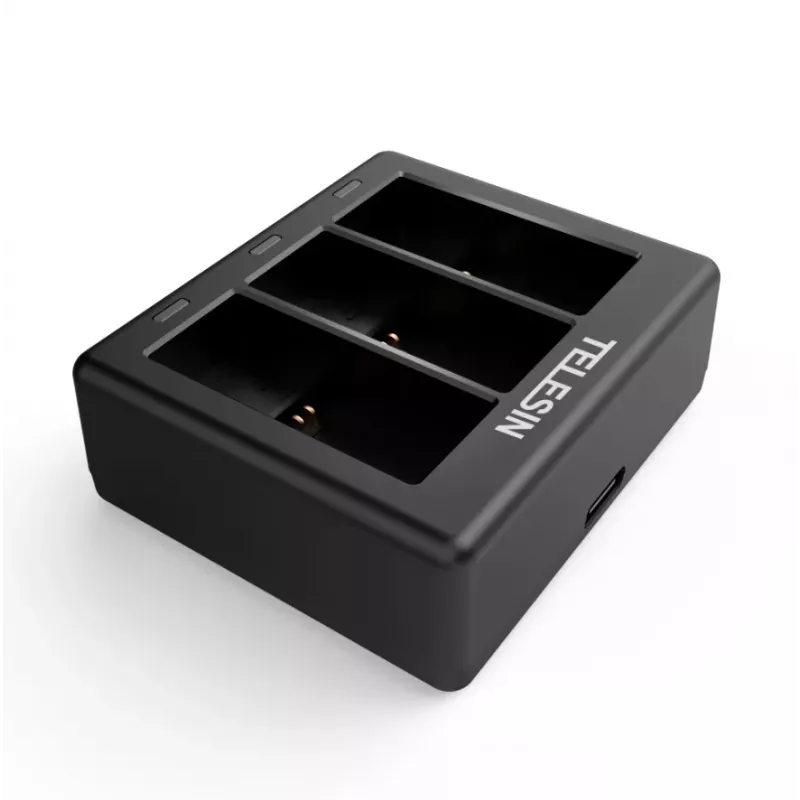 Ładowarka 3-ogniwowa Telesin do GoPro Hero 12 / Hero 11 / Hero 10 / Hero 9
